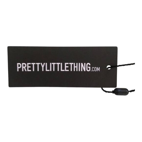 Pretty Little Things NWT Blue Acid Wash Contrast Tie Triangle Bikini Top Size 2 - Picture 9 of 13